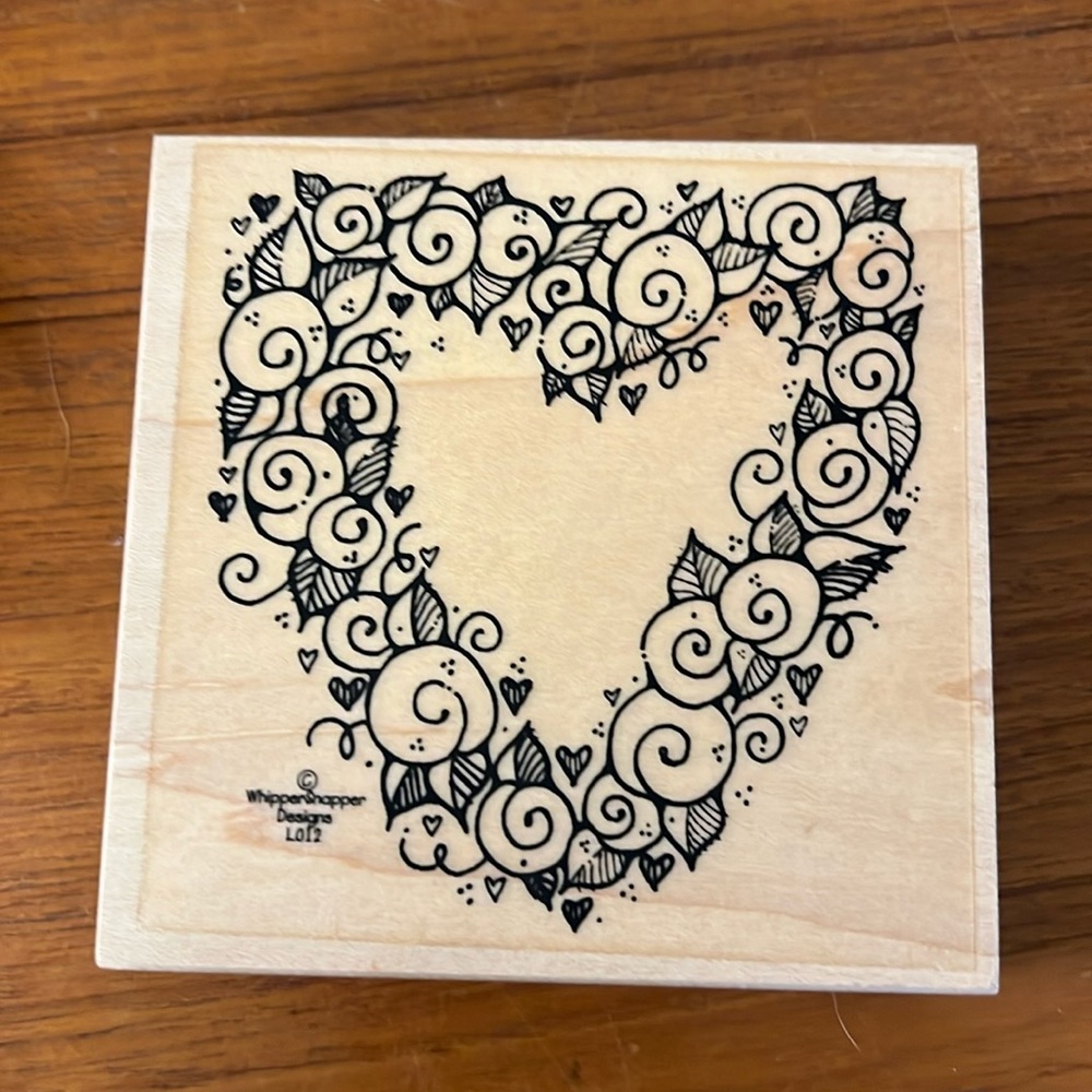 Whipper Snapper RUBBER STAMPS L012 VALENTINES LOVE POSEY ROSES LEAVES HEART 1507